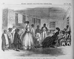 school for newly freed slaves, where they learned to read and write for the first time