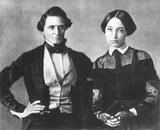 photograph of Jefferson and Varina Davis at their wedding